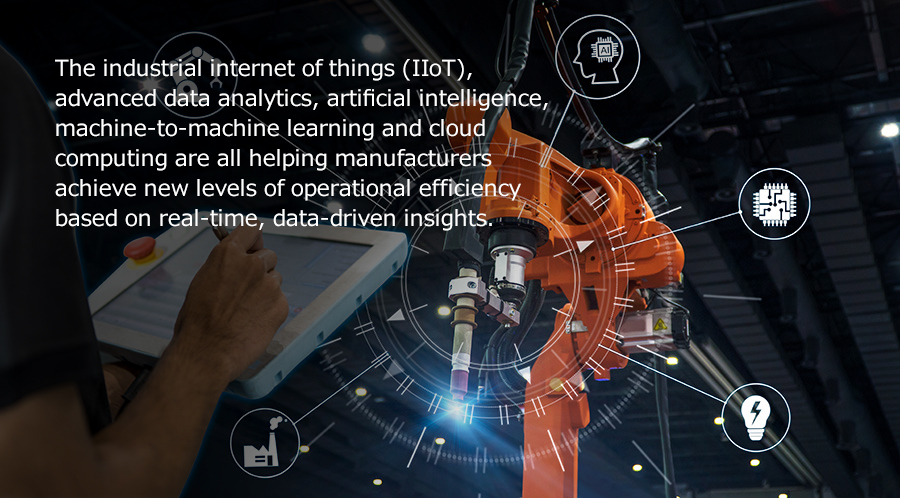 Application of IoT, Data Analytics and Artificial Intelligence in manufacturing
