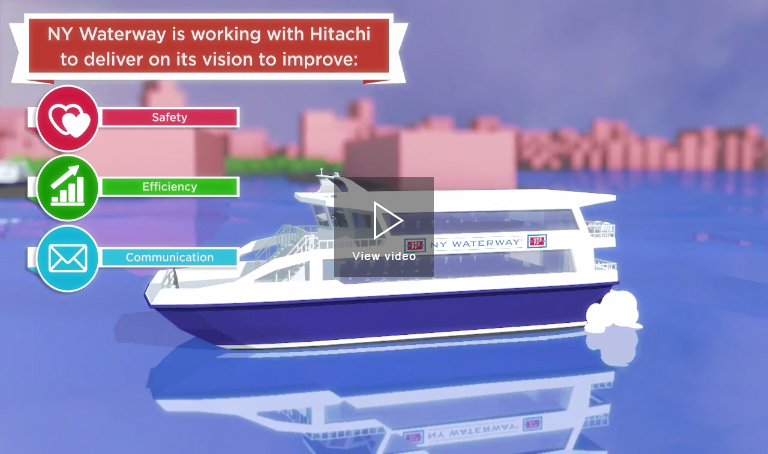 ferry tracking and monitoring with Hitachi Visualization for NYC waterway transportation