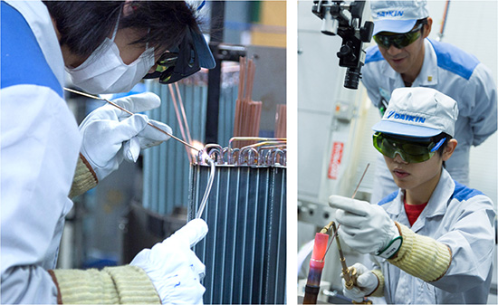 Experts provide training at Daikin’s Shiga Plant