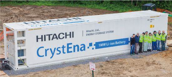 Hitachi 1-MW container-type energy storage