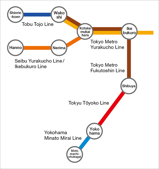 Metro route map