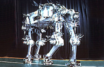 Four-legged walking robot developed in 1990